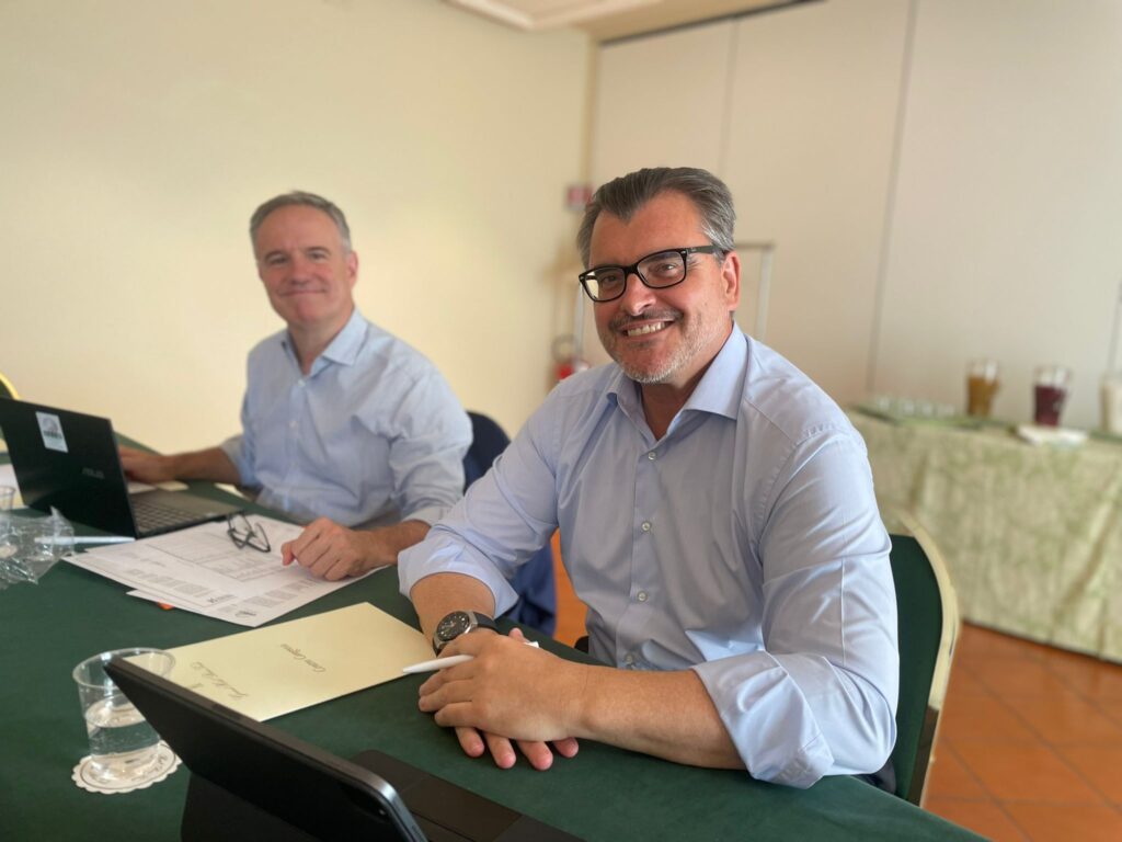 Francisco José Espejo y Alberto Romero en la reunión.